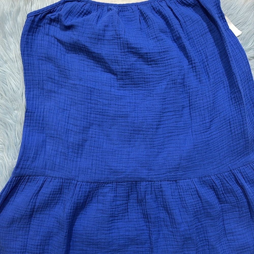 NWOT BB Dakota Steve Madden Blue Gauze Tiered Maxi Dress sz XS - Picture 3 of 9